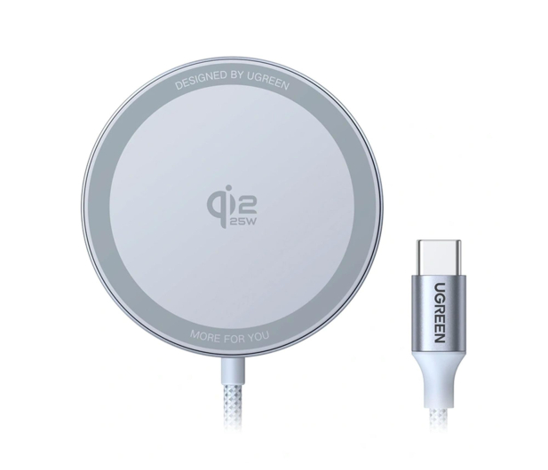 UGREEN Ładowarka indukcyjna MagFlow W753Qi2 25WUSB-C1.5m szara 6941876259595 - 1416996 - zdjęcie